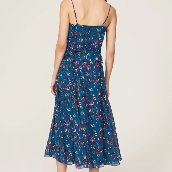 Jason Wu- Blue Leopard Midi Dress - Size 14 - Picture 2 of 12